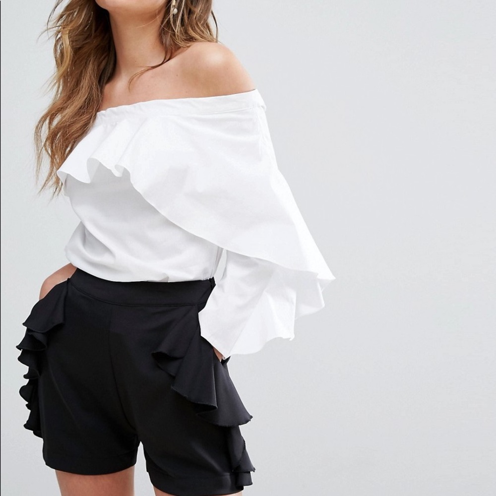 Miss Selfridge Ruffle Top